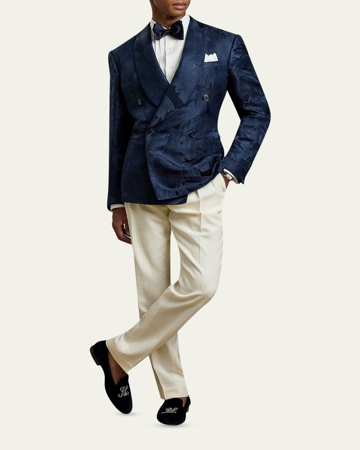 Ralph Lauren Purple Label Men's NM x RL French Cuff Linen Tuxedo Shirt | Thumbnail 2