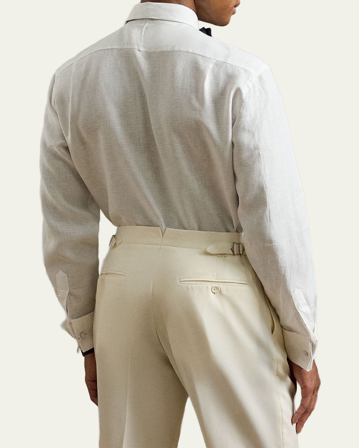 Ralph Lauren Purple Label Men's NM x RL French Cuff Linen Tuxedo Shirt | Thumbnail 3