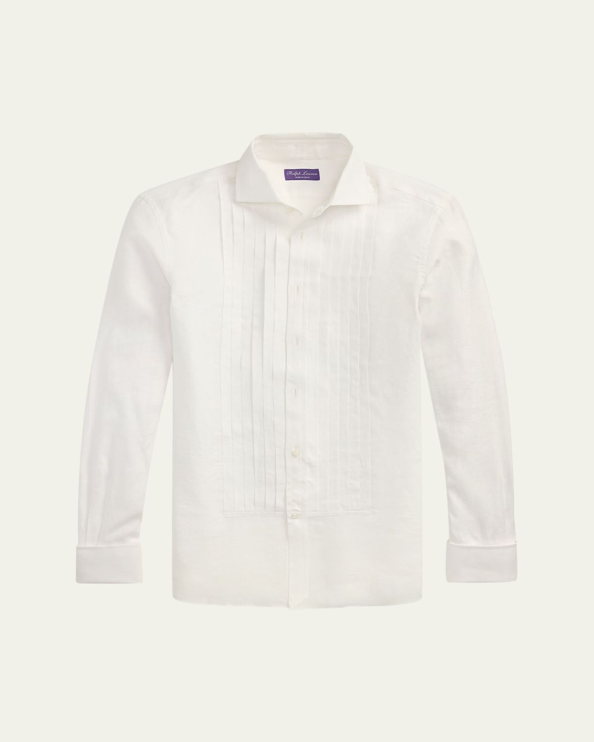 Ralph Lauren Purple Label Men's NM x RL French Cuff Linen Tuxedo Shirt