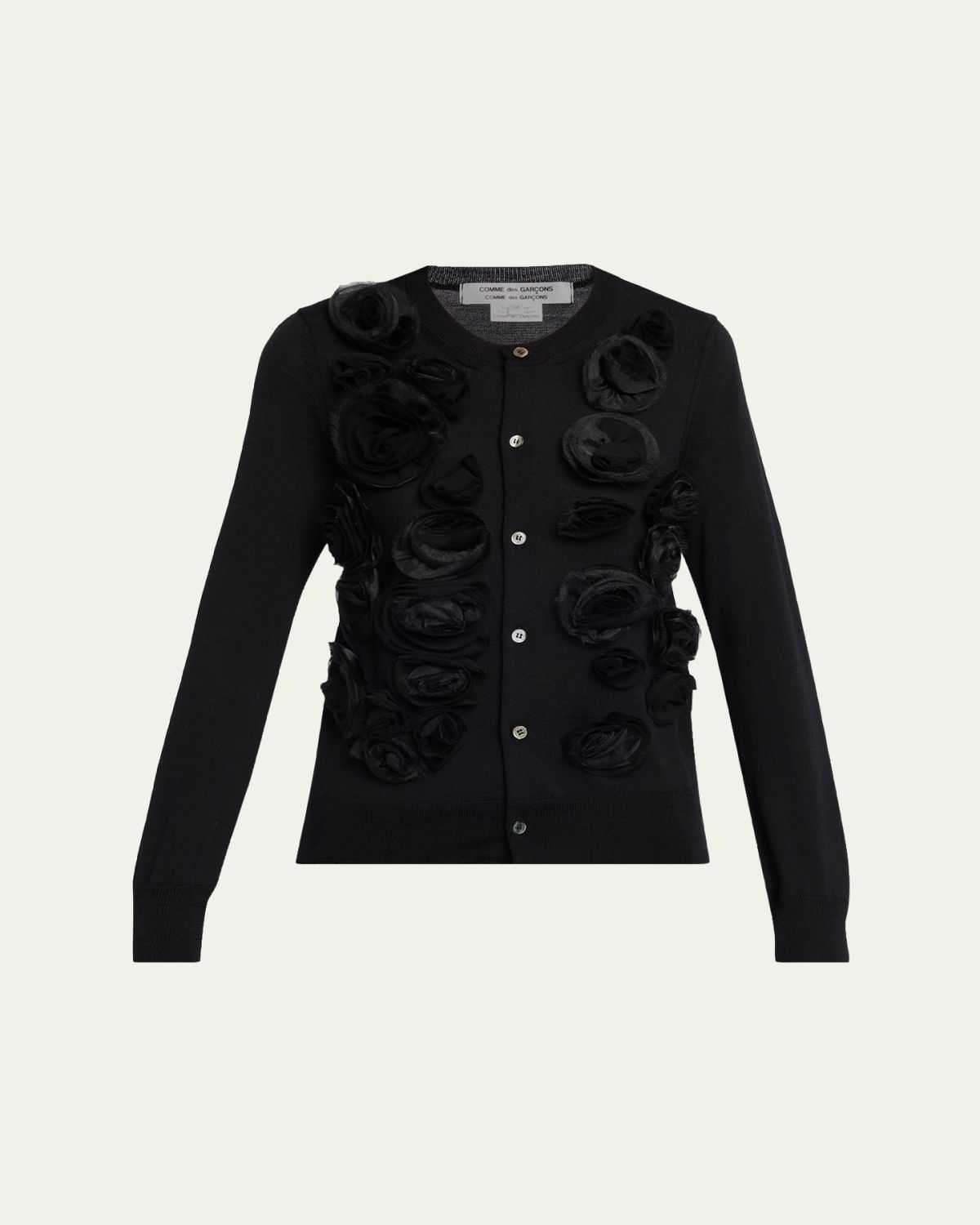 Comme des Garcons, Comme des Garcons Rosette Wool Crewneck Sweater