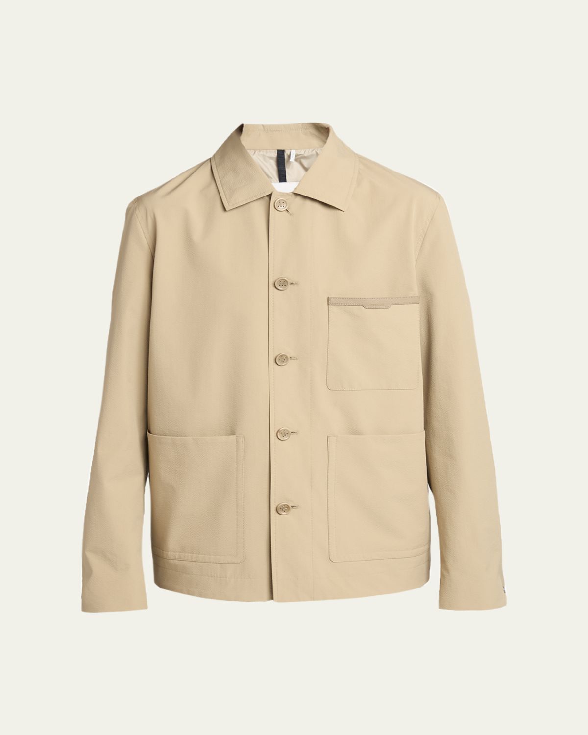 Moncler Men's Nanav Seersucker Shirt Jacket