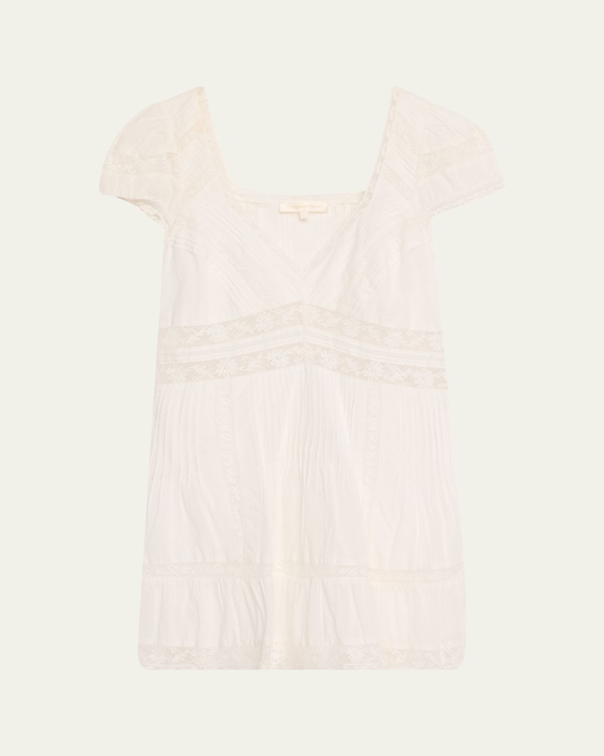 LoveShackFancy Edena Cotton Victorian Mini Dress | Thumbnail 6
