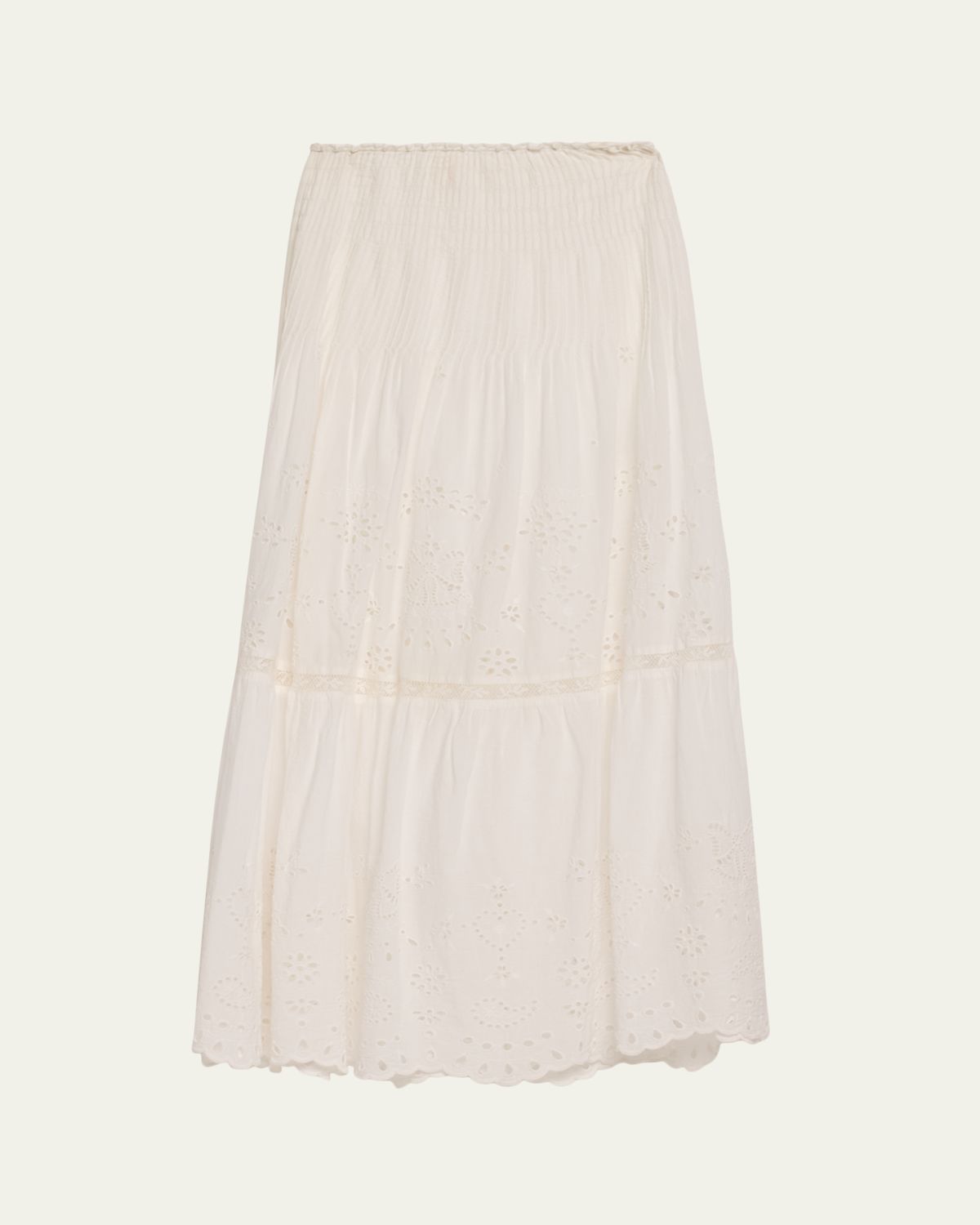 LoveShackFancy Mallow Embroidered Cotton Midi Skirt | Thumbnail 6 LoveShackFancy Mallow Embroidered Cotton Midi Skirt | Thumbnail 6