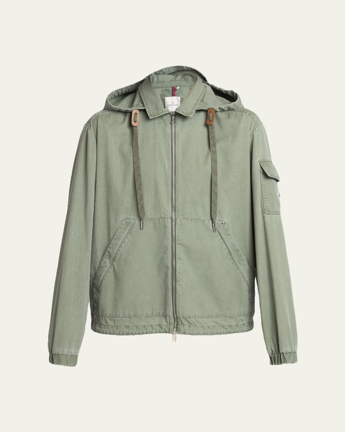 Moncler Men's Cotton Full-Zip Hooded Jacket