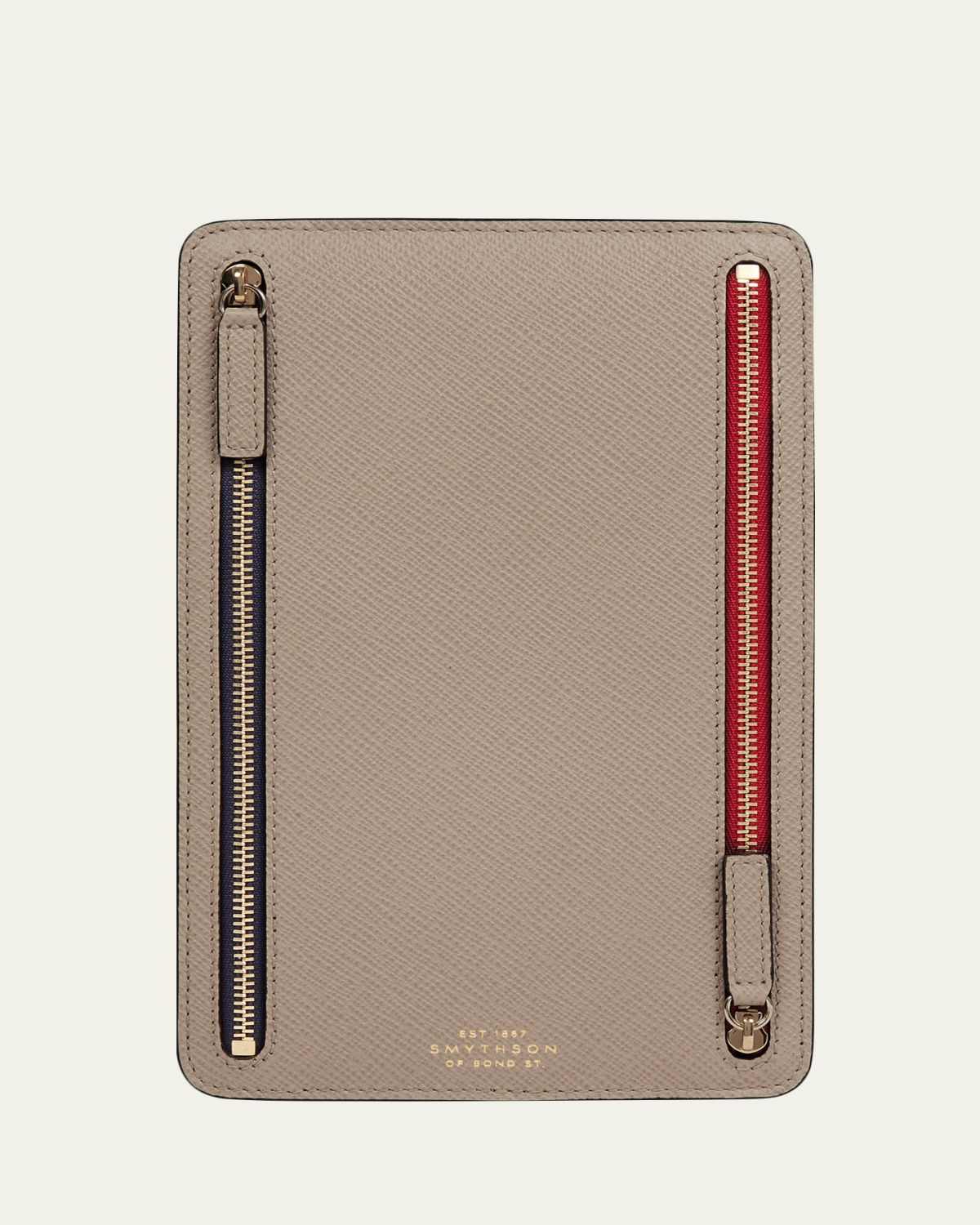 Smythson Panama Leather Multi-Zip Currency Case