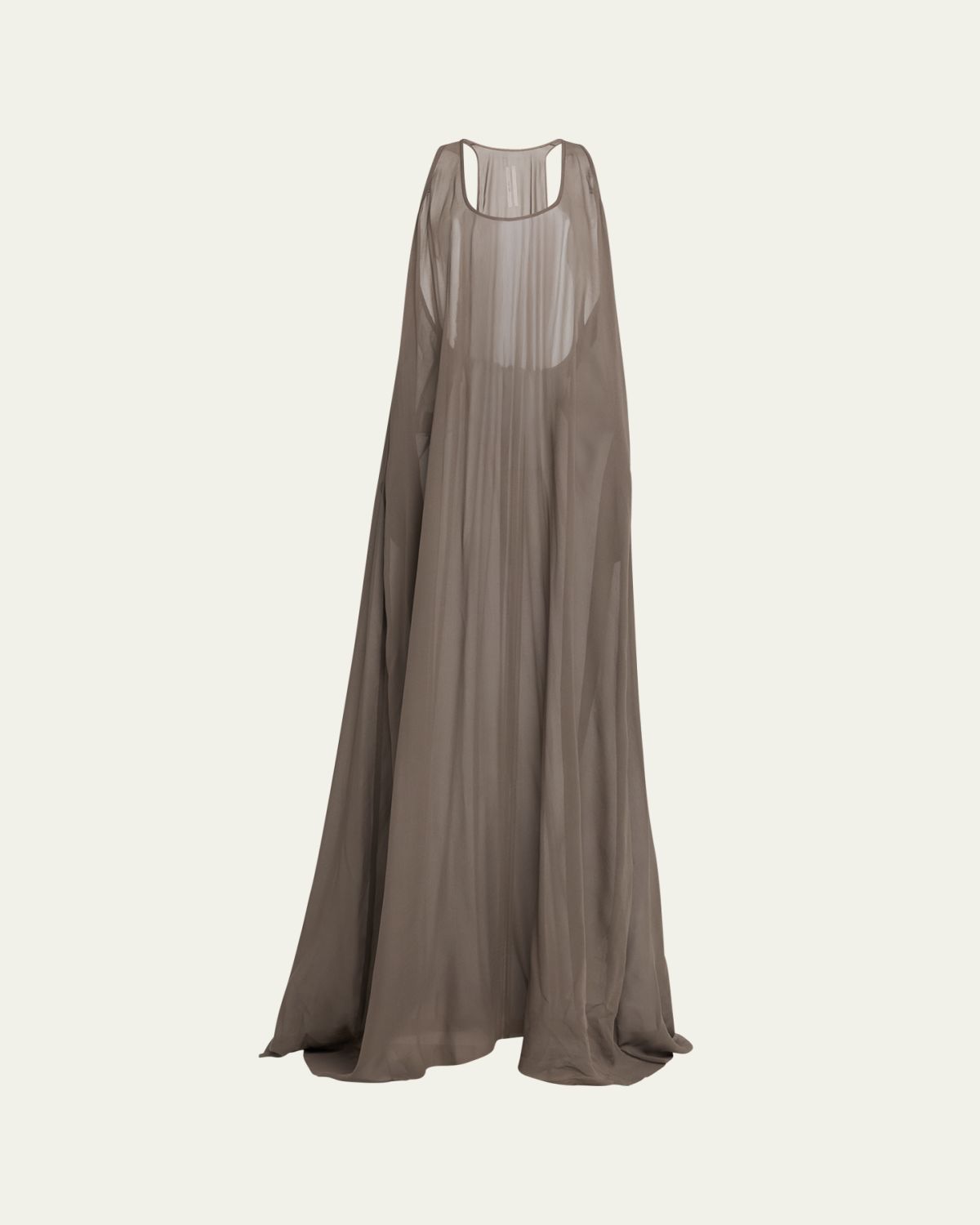 Rick Owens Sheer Silk Georgette Tank Gown | Thumbnail 6 Rick Owens Sheer Silk Georgette Tank Gown | Thumbnail 6