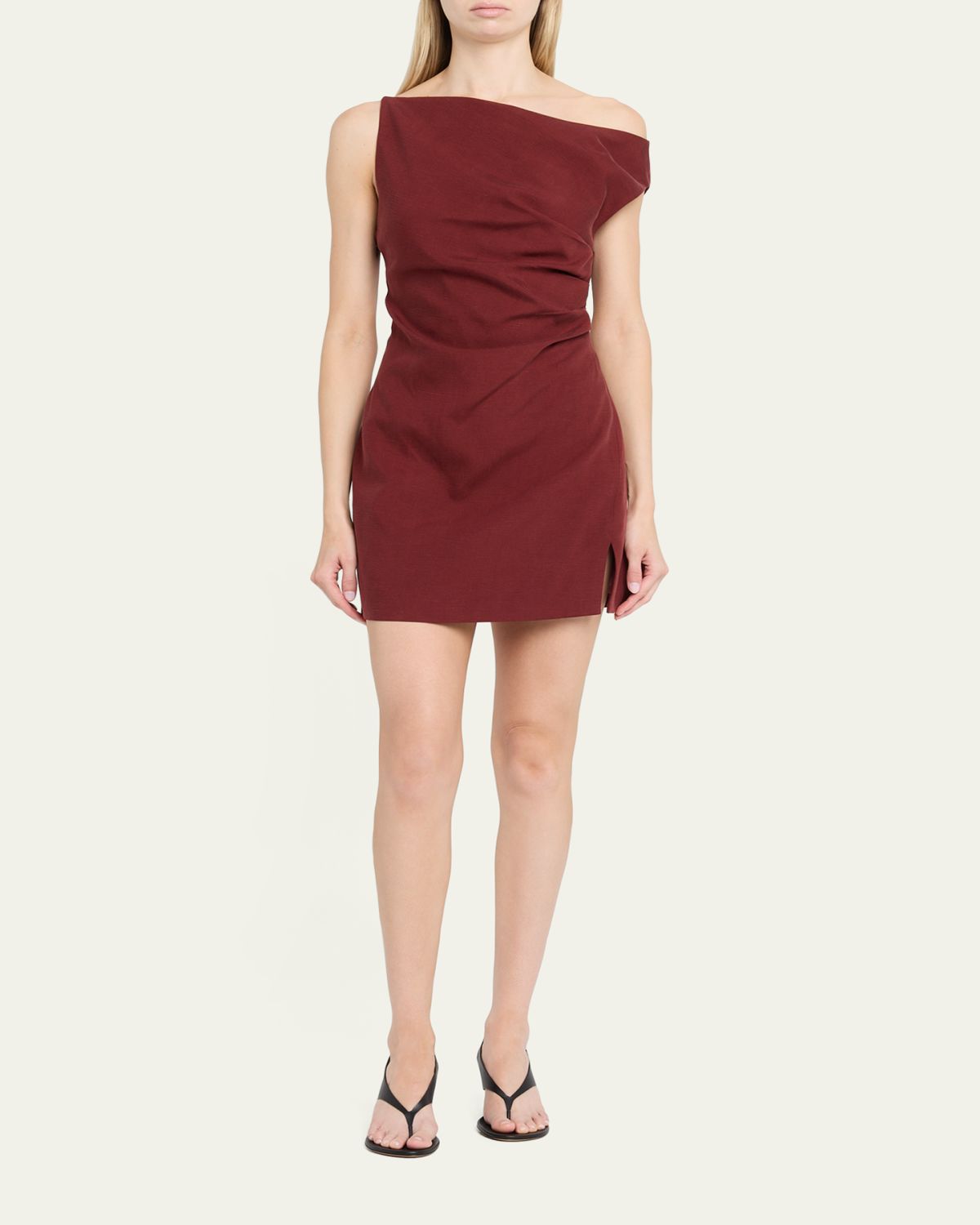 Ronny Kobo Winnie One-Shoulder Draped Mini Dress | Thumbnail 2 Ronny Kobo Winnie One-Shoulder Draped Mini Dress | Thumbnail 2