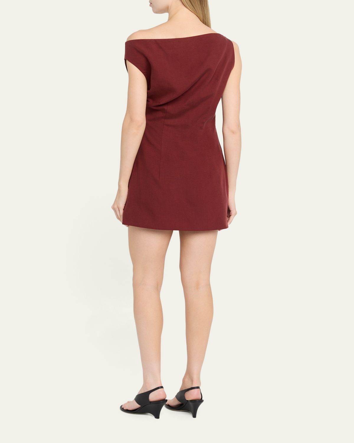 Ronny Kobo Winnie One-Shoulder Draped Mini Dress | Thumbnail 3 Ronny Kobo Winnie One-Shoulder Draped Mini Dress | Thumbnail 3