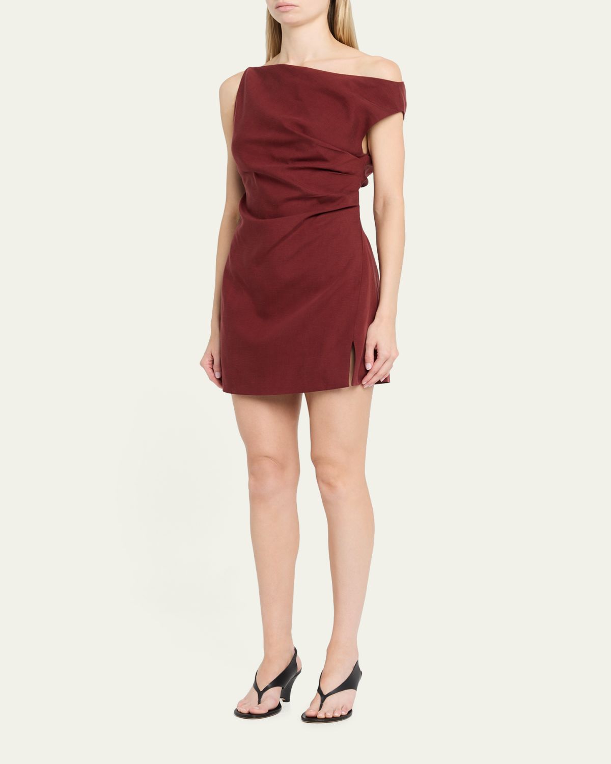 Ronny Kobo Winnie One-Shoulder Draped Mini Dress | Thumbnail 4 Ronny Kobo Winnie One-Shoulder Draped Mini Dress | Thumbnail 4