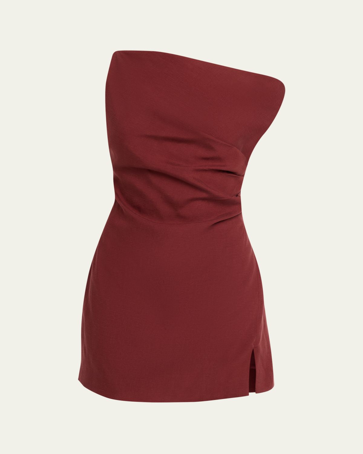 Ronny Kobo Winnie One-Shoulder Draped Mini Dress