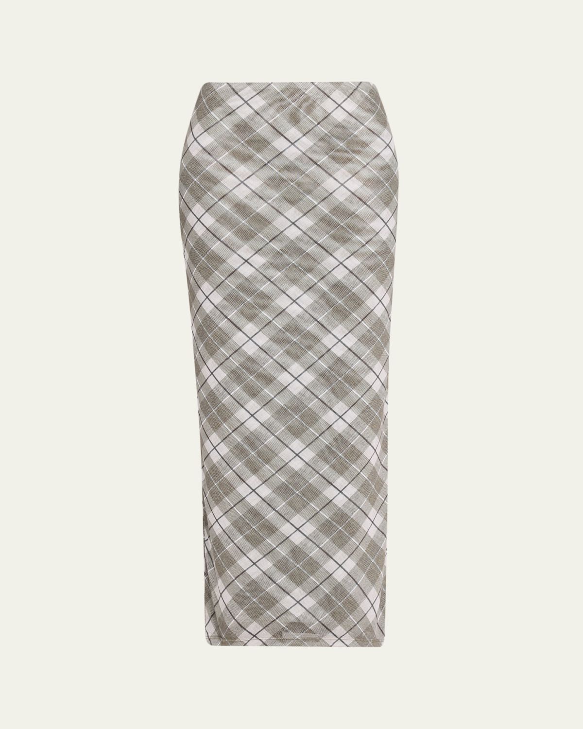 Ronny Kobo Azana Plaid-Print Mesh Maxi Skirt