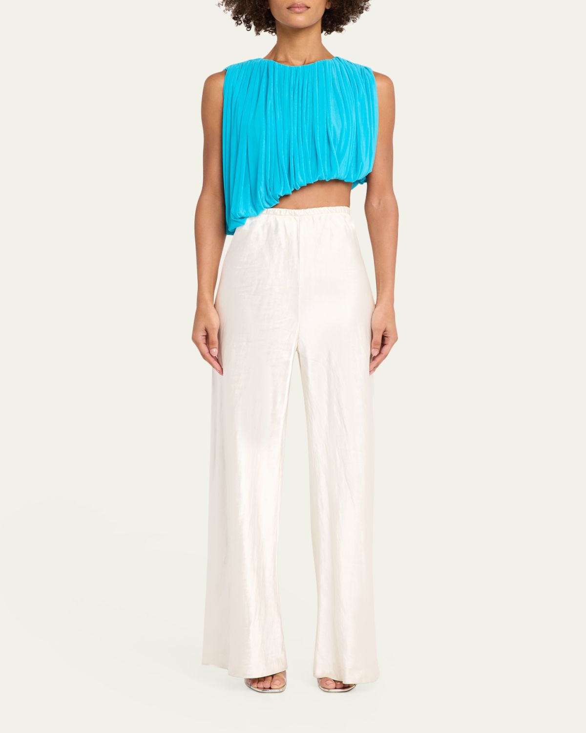 Ronny Kobo Chelly Sleeveless Asymmetric Draped Jersey Top | Thumbnail 2