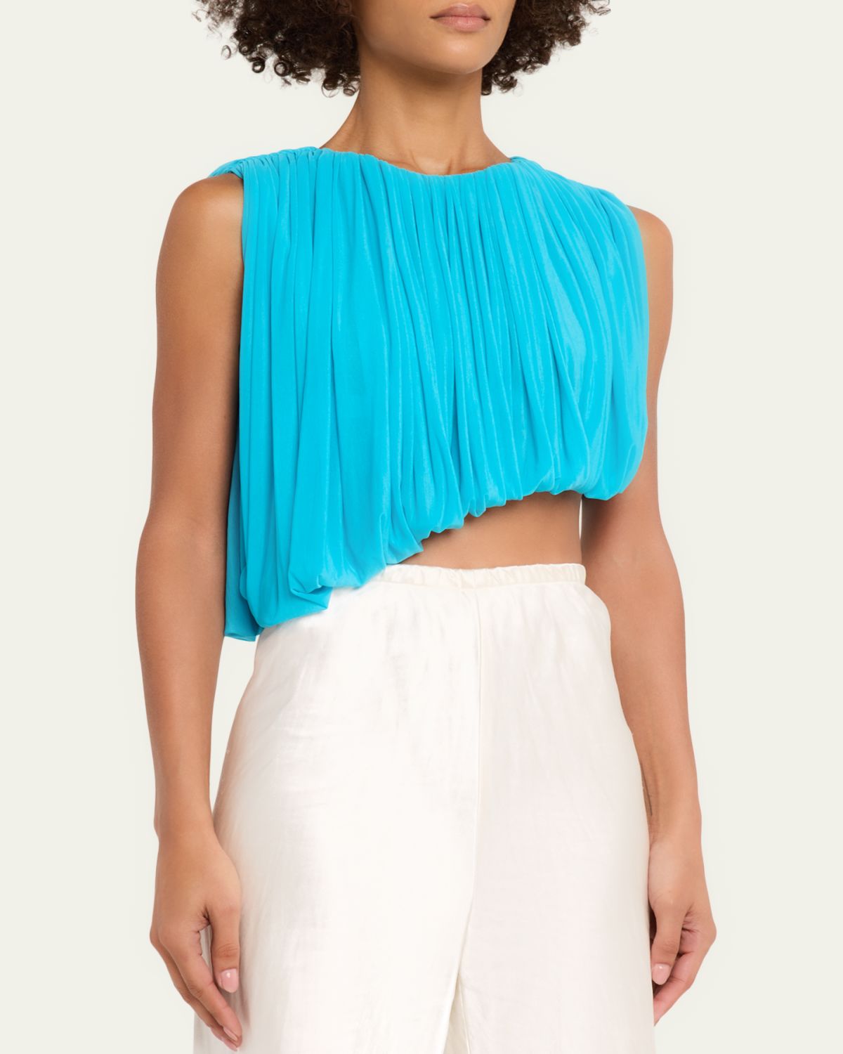 Ronny Kobo Chelly Sleeveless Asymmetric Draped Jersey Top | Thumbnail 4