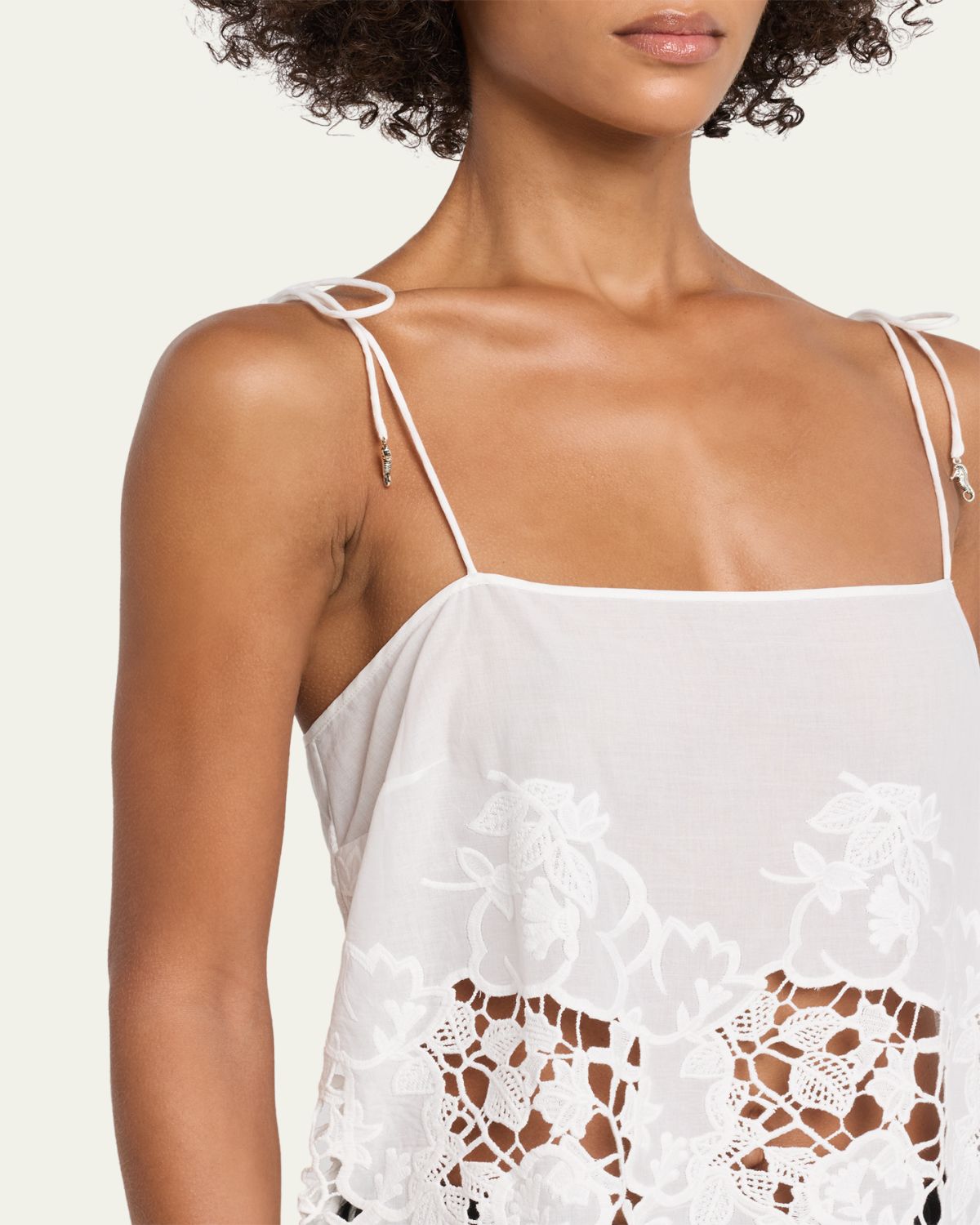 Ronny Kobo Blaire Floral-Embroidered Cotton Top | Thumbnail 5