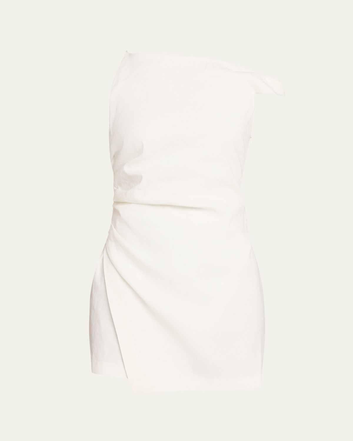 A.L.C. Leia Asymmetric One-Shoulder Linen-Blend Mini Dress | Thumbnail 6