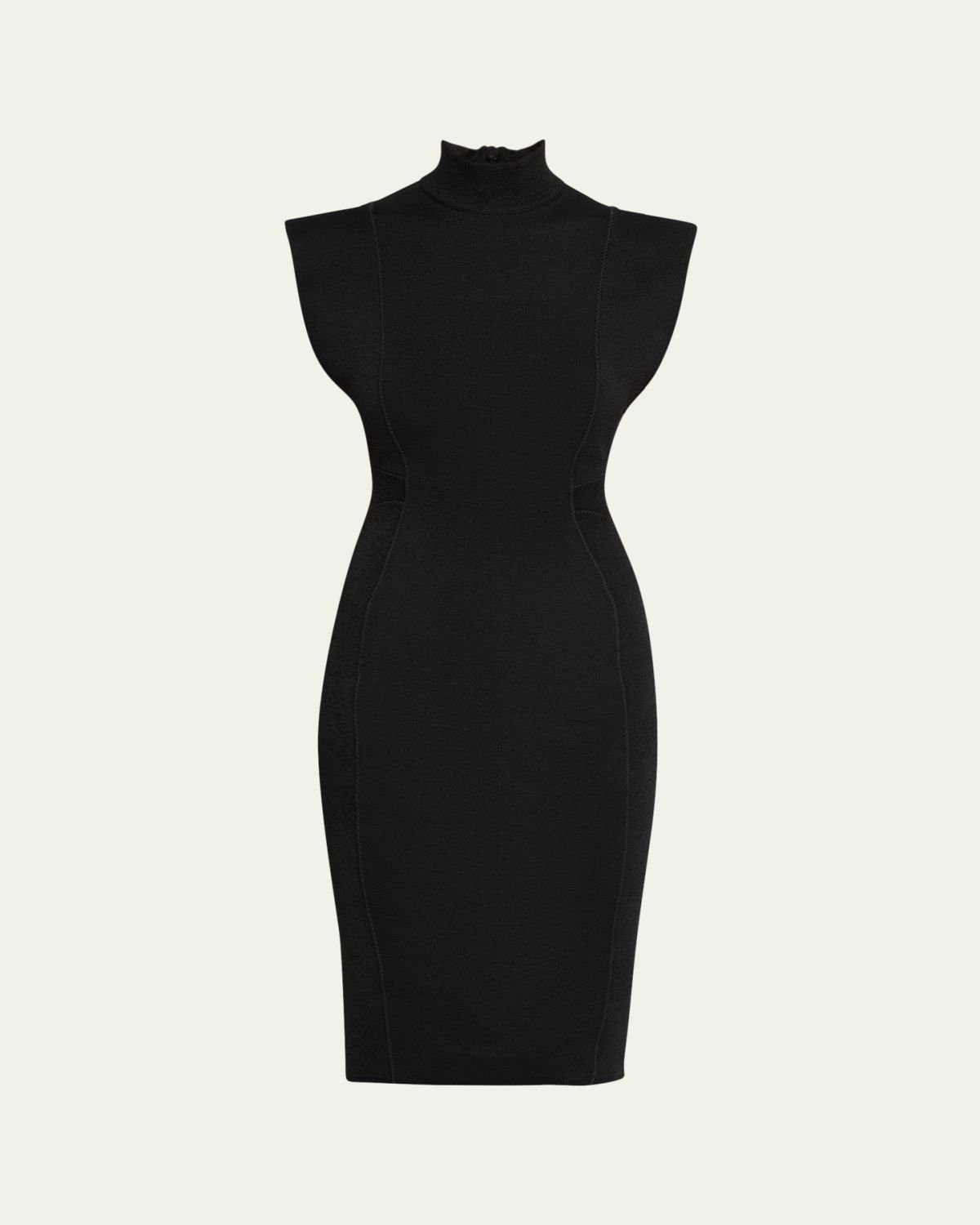 ALAIA Mock-Neck Cap-Sleeve Seam Paneled Dress | Thumbnail 6 ALAIA Mock-Neck Cap-Sleeve Seam Paneled Dress | Thumbnail 6
