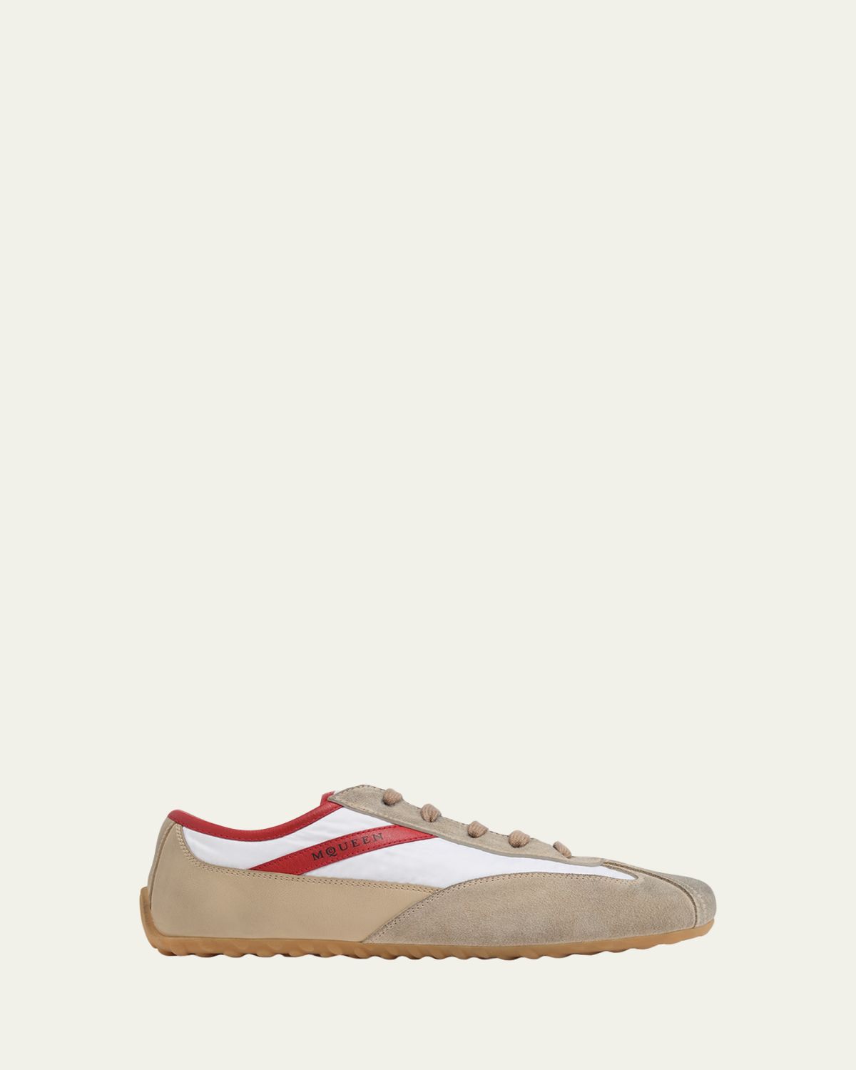 McQueen Men's Boxe Suede, Nylon, & Leather Low-Top Sneakers