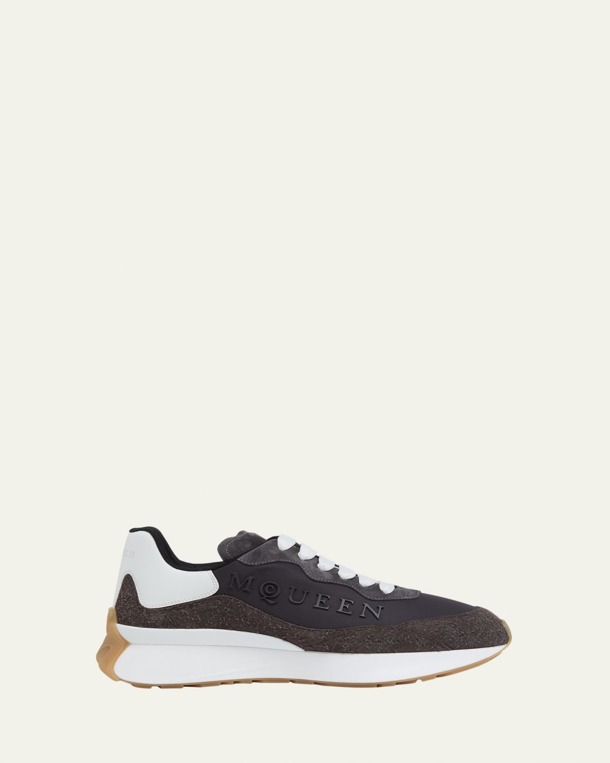 McQueen Men's Sprint Suede & Leather Runner Sneakers