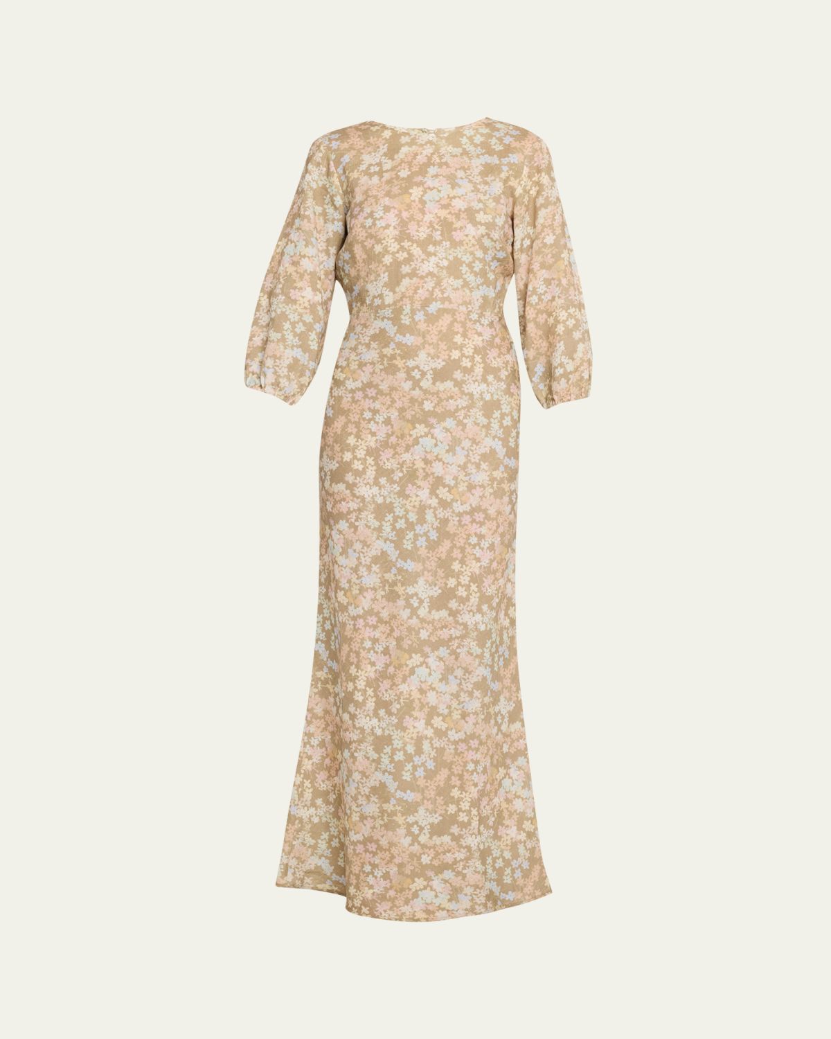 BERNADETTE Berna Floral Linen Maxi Dress
