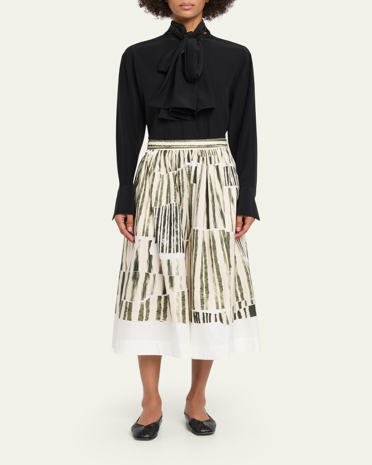 Jason Wu Collection Stripe Collage A-Line Midi Skirt | Thumbnail 2