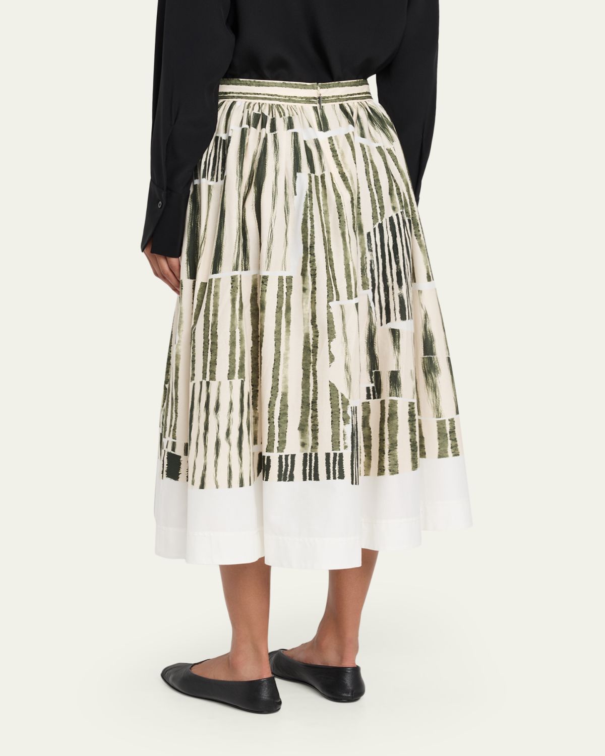 Jason Wu Collection Stripe Collage A-Line Midi Skirt | Thumbnail 3