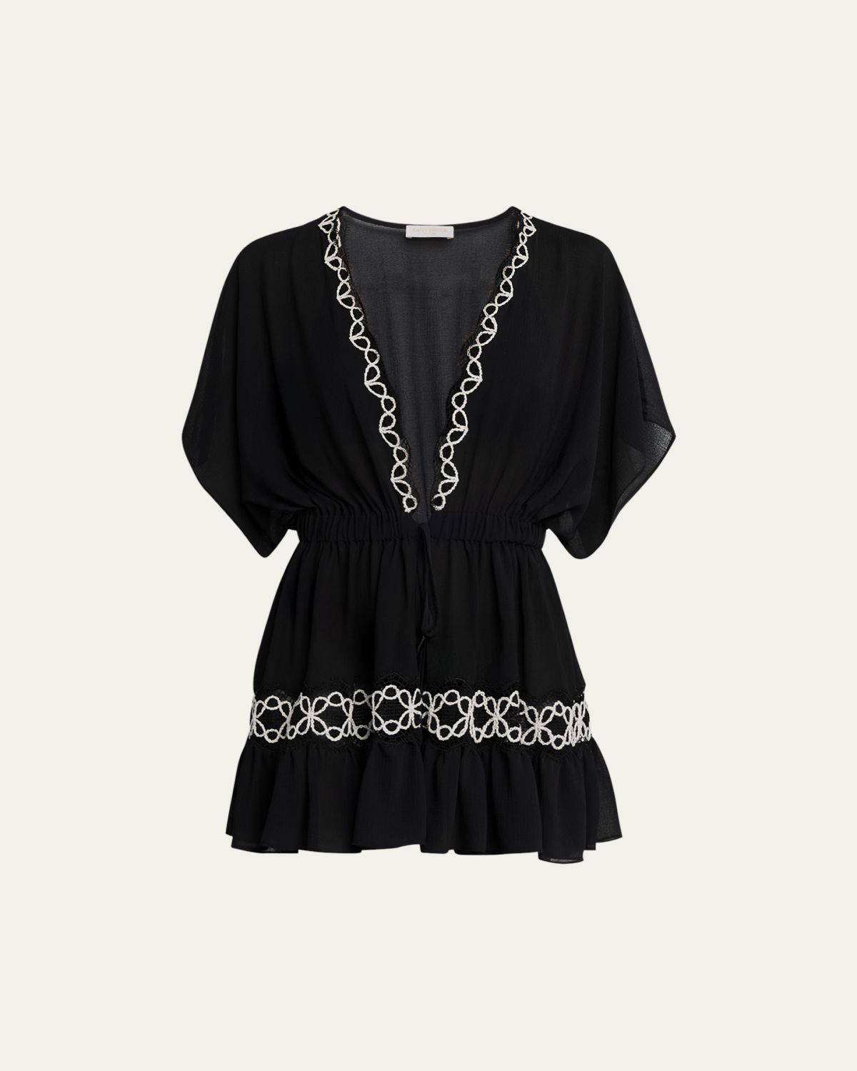Ramy Brook Alisa Embroidered Mini Coverup Dress