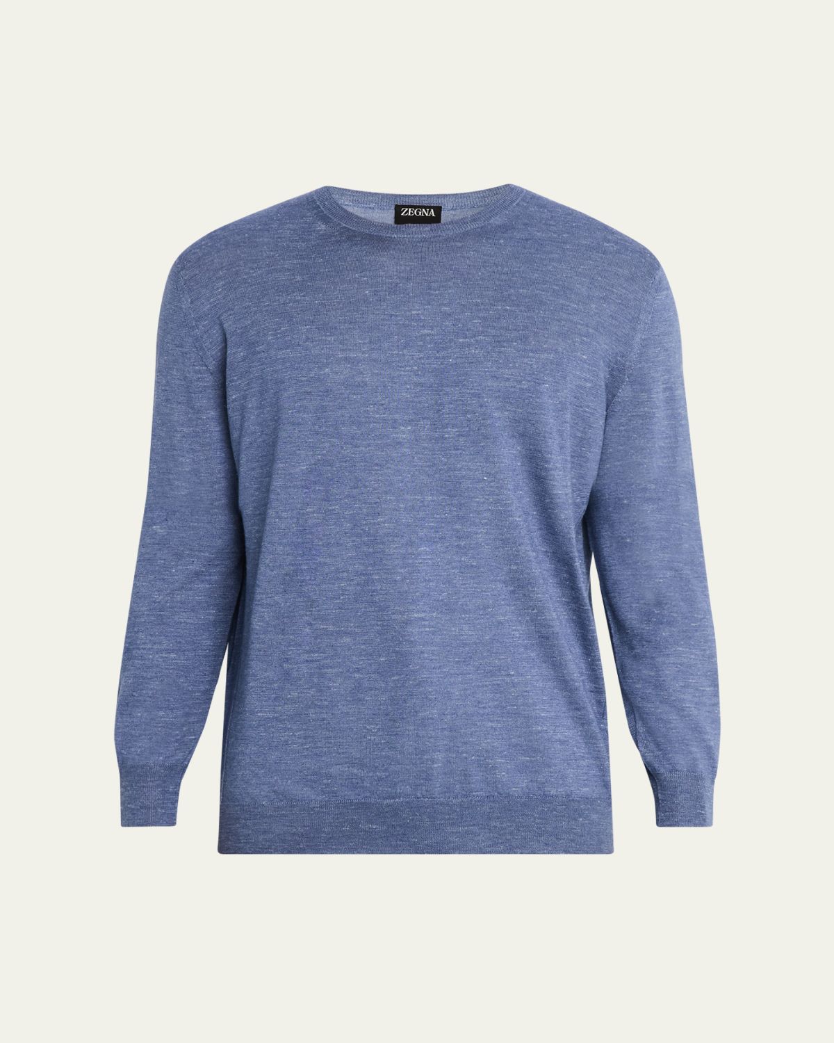 ZEGNA Men's Silk, Cashmere and Linen Crewneck Sweater | Thumbnail 6 ZEGNA Men's Silk, Cashmere and Linen Crewneck Sweater | Thumbnail 6