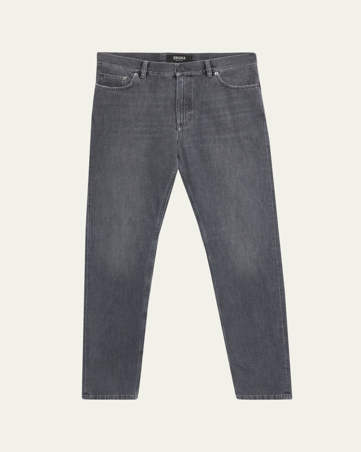 ZEGNA Men's City Grey Denim Slim-Straight Fit Jeans