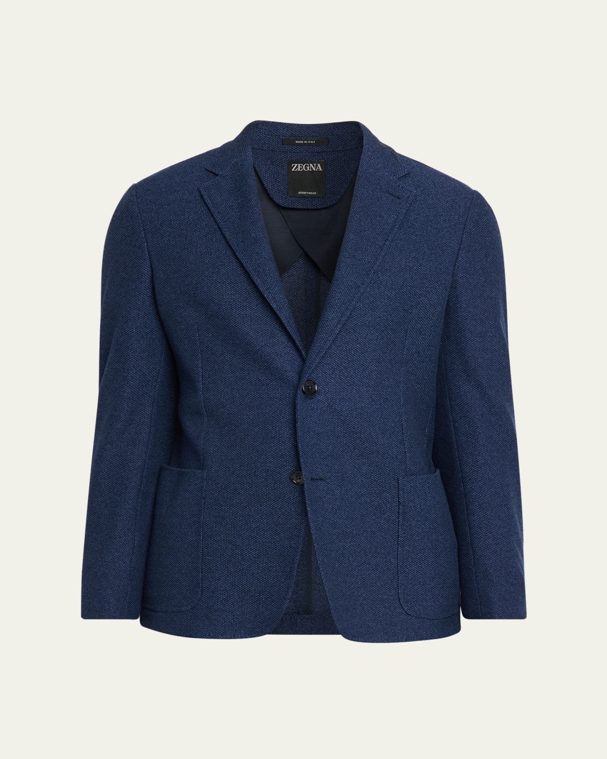 ZEGNA Men's Cotton Jerseywear Patch-Pocket Blazer