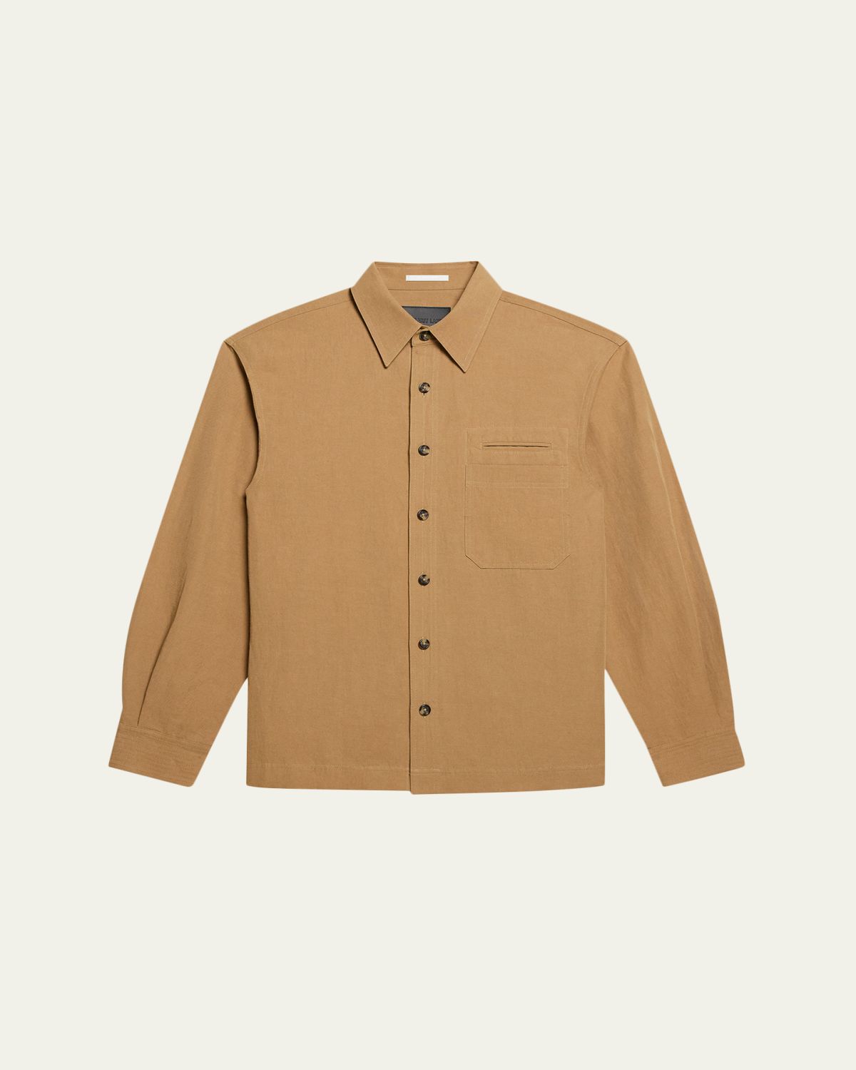Helmut Lang Men's Sailor Slub Cotton and Linen Overshirt | Thumbnail 6 Helmut Lang Men's Sailor Slub Cotton and Linen Overshirt | Thumbnail 6