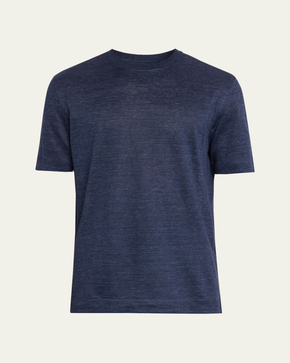 ZEGNA Men's Heathered Linen Crewneck T-Shirt