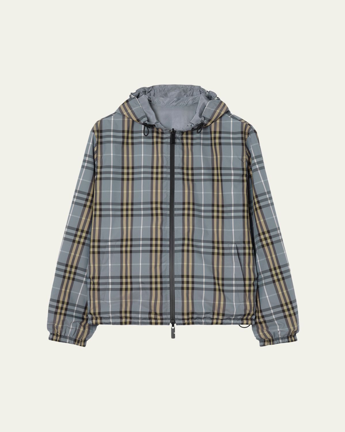 Burberry Men's Reversible Check Hooded Jacket