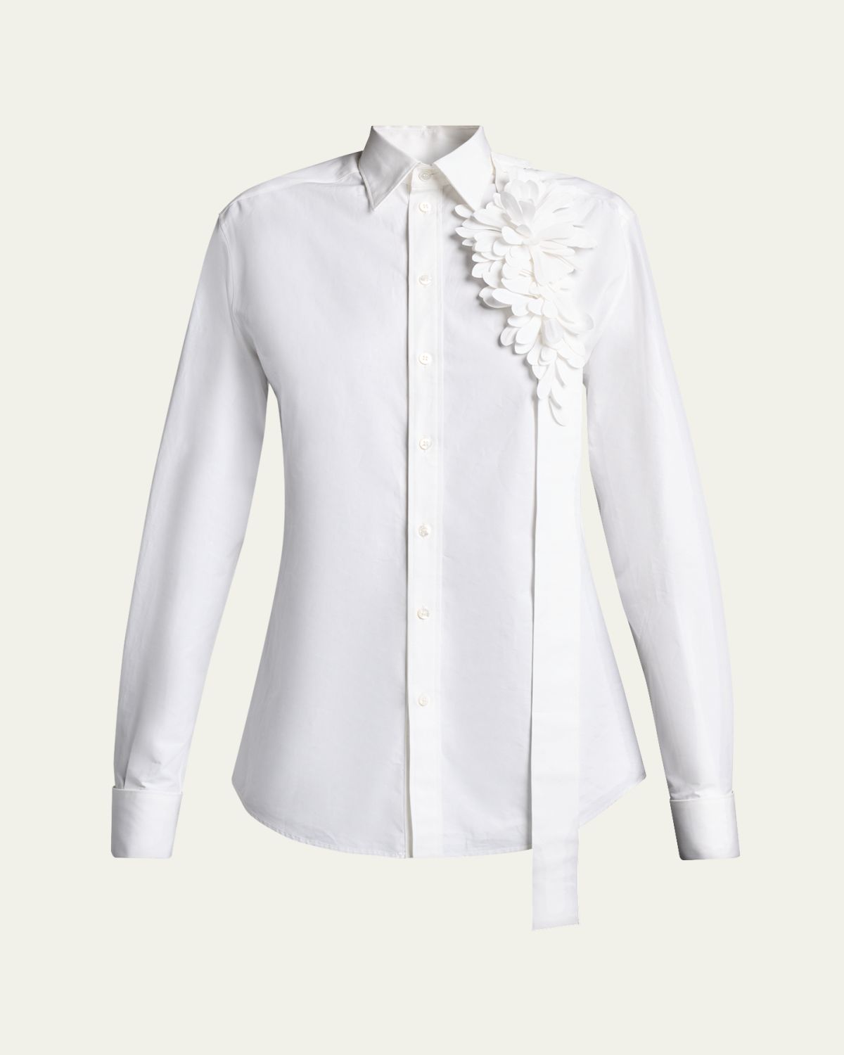 Balenciaga Garden Flower Cotton Poplin Button-Down Shirt | Thumbnail 6 Balenciaga Garden Flower Cotton Poplin Button-Down Shirt | Thumbnail 6