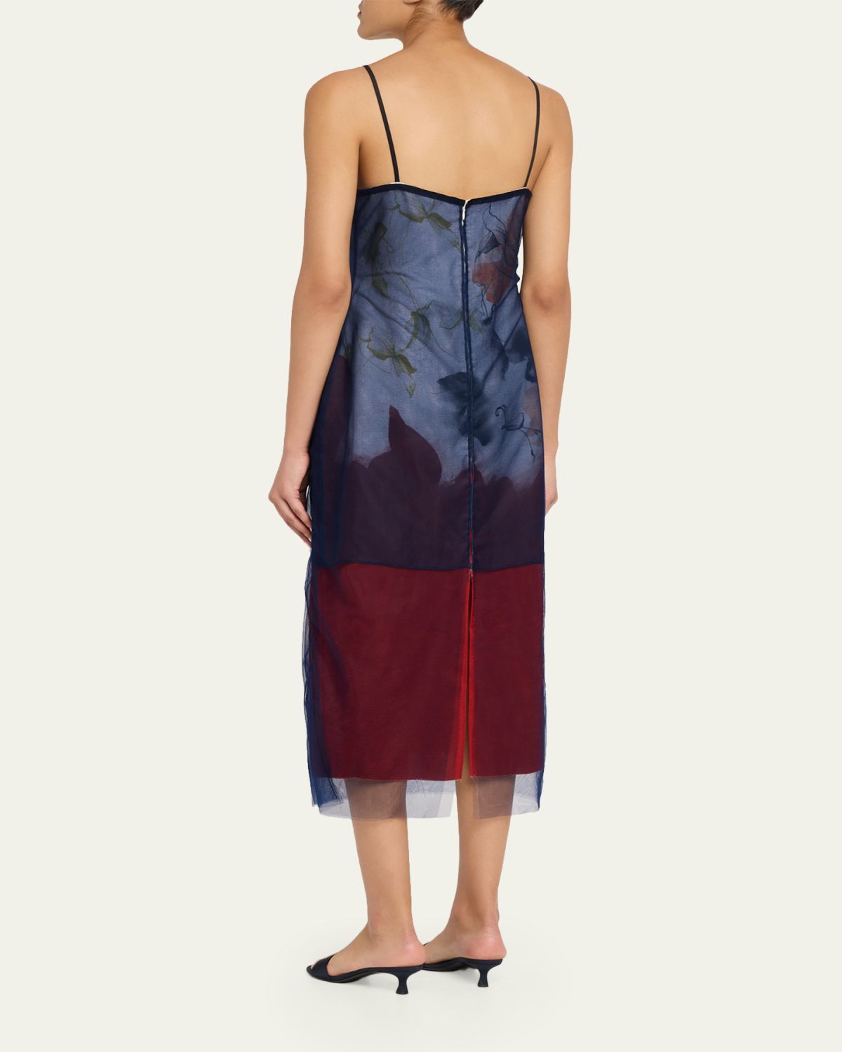 Jason Wu Collection Shadow Floral Layered Midi Dress | Thumbnail 3