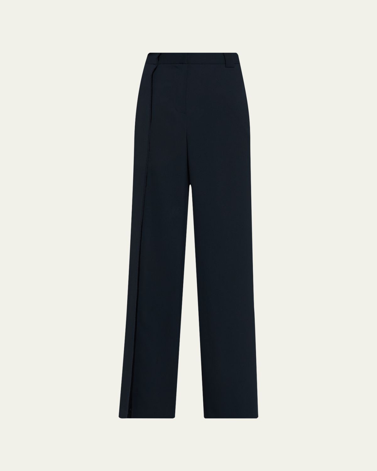 Jason Wu Collection Asymmetric Pleat Straight-Leg Cady Trousers