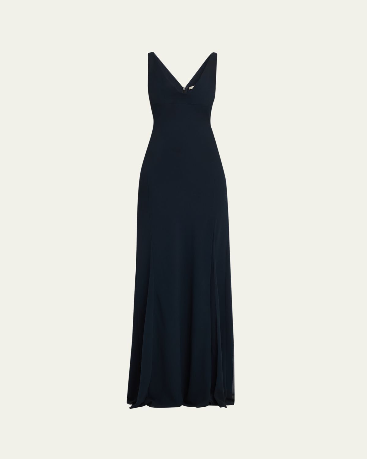 Jason Wu Collection Plunging Cowl-Neck Sleeveless Crepe Gown | Thumbnail 6