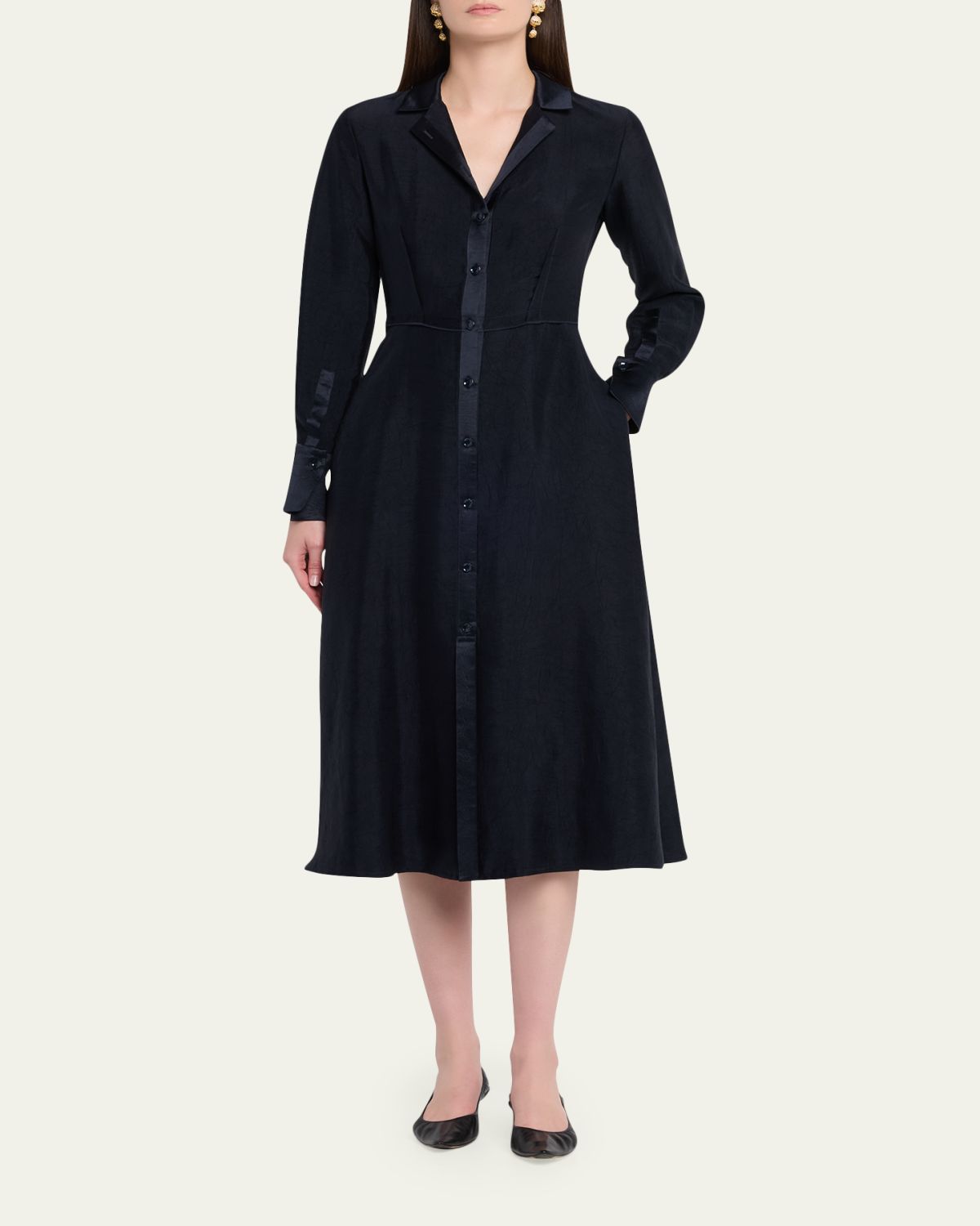 Jason Wu Collection Washed Twill Layered Midi Shirtdress | Thumbnail 2 Jason Wu Collection Washed Twill Layered Midi Shirtdress | Thumbnail 2