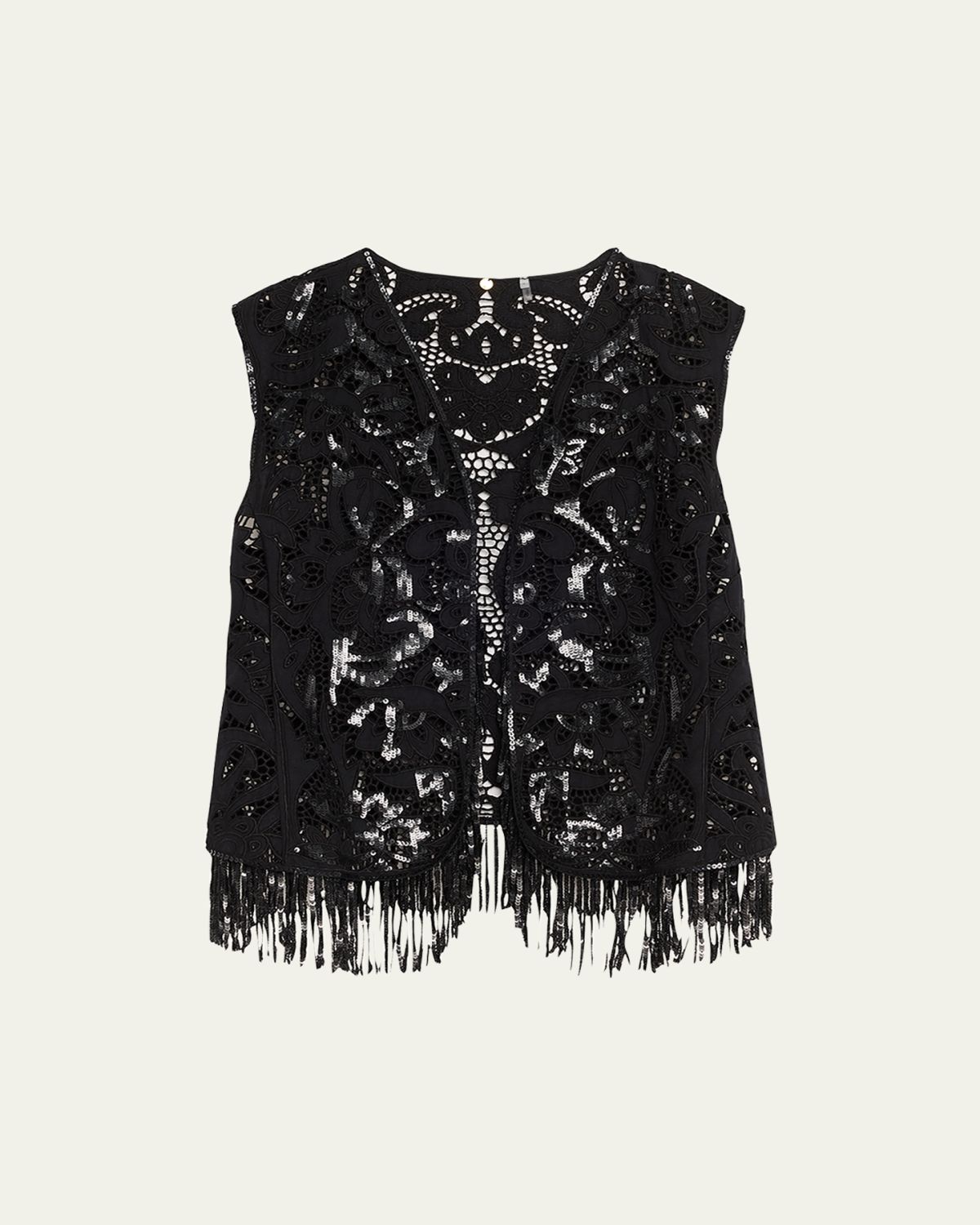 Kobi Halperin Maeve Fringed Sequin Lace Vest | Thumbnail 6 Kobi Halperin Maeve Fringed Sequin Lace Vest | Thumbnail 6