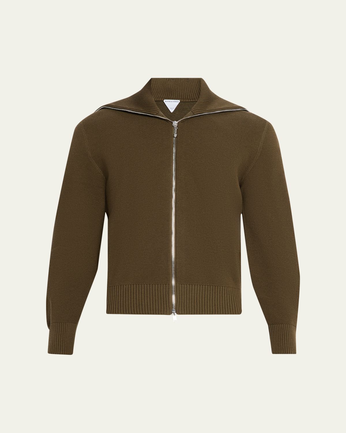 Bottega Veneta Men's Wool and Cotton Knit Full-Zip Cardigan