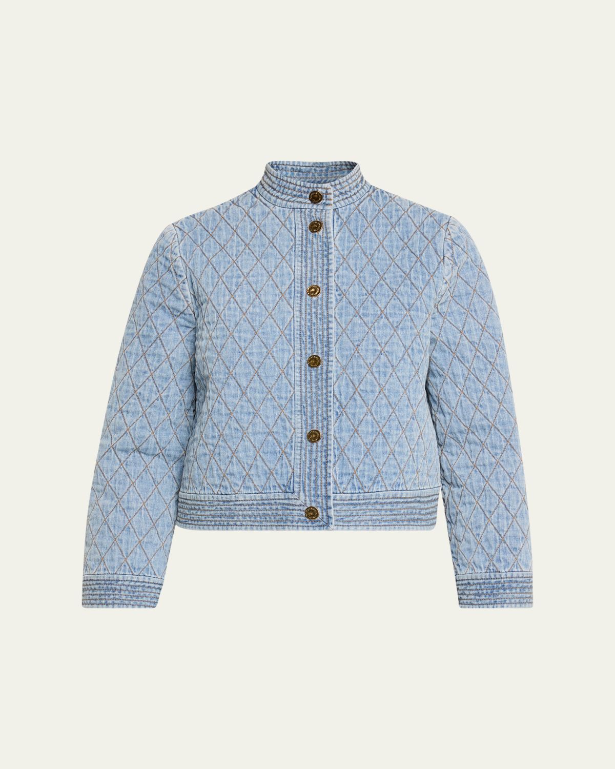 Zimmermann Indra Quilted Denim Jacket