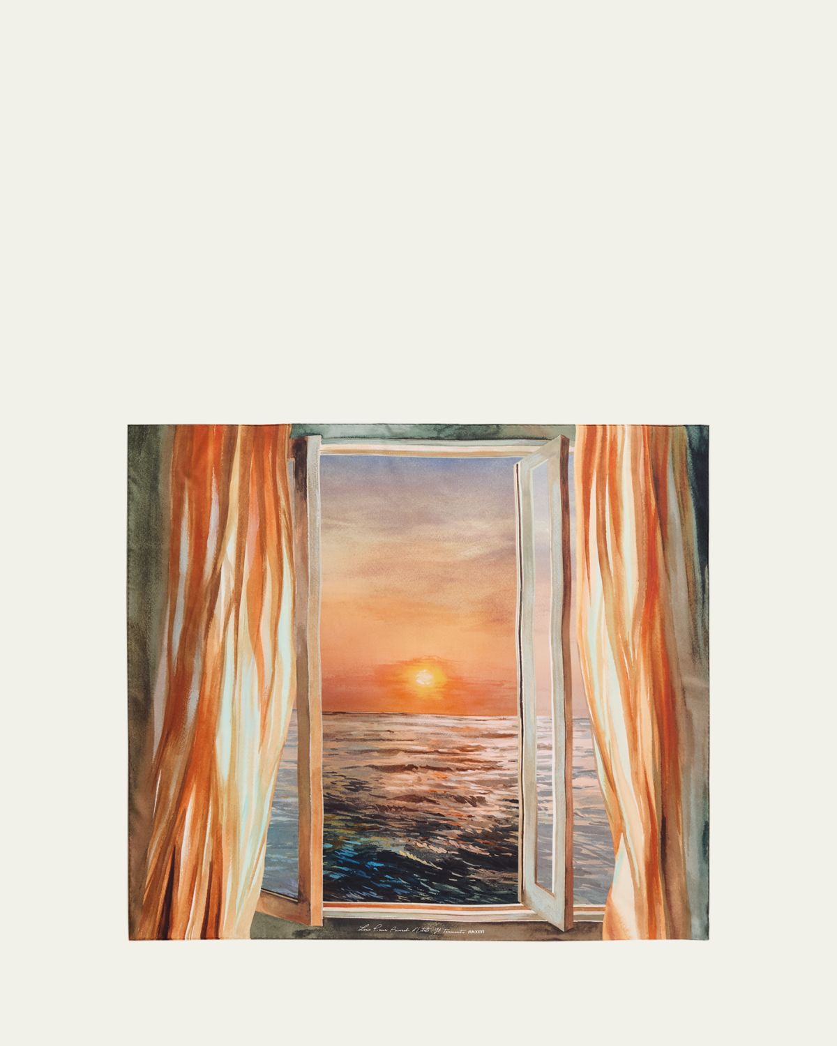 Loro Piana Ricordi D'Estate Il Tramonto Silk Scarf | Thumbnail 5