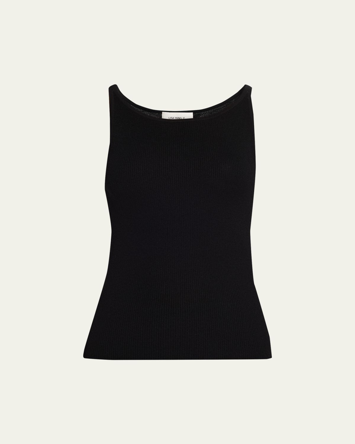 Lisa Yang Lynette Cashmere Rib Scoop-Neck Tank Top