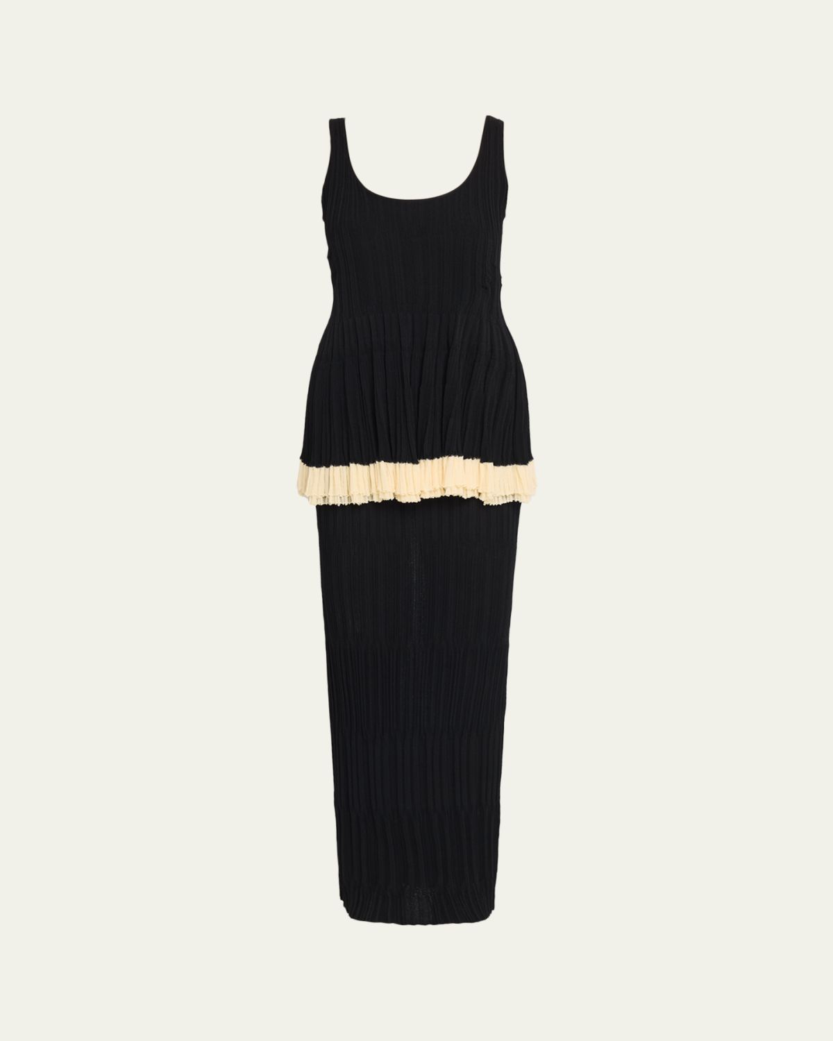 ASHLYN Kishi Sleeveless Pleated Knit Layered Dress