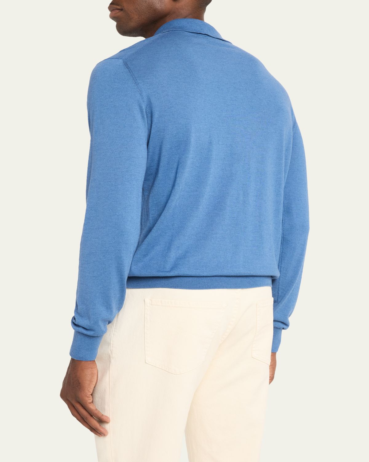 Fioroni Men's Cotton-Cashmere Polo Shirt | Thumbnail 3 Fioroni Men's Cotton-Cashmere Polo Shirt | Thumbnail 3