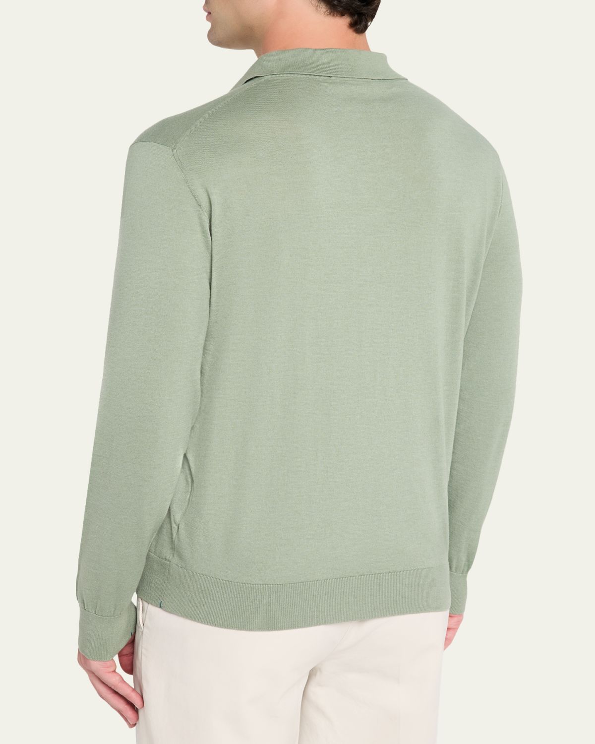 Fioroni Men's Cotton-Cashmere Polo Shirt | Thumbnail 3 Fioroni Men's Cotton-Cashmere Polo Shirt | Thumbnail 3