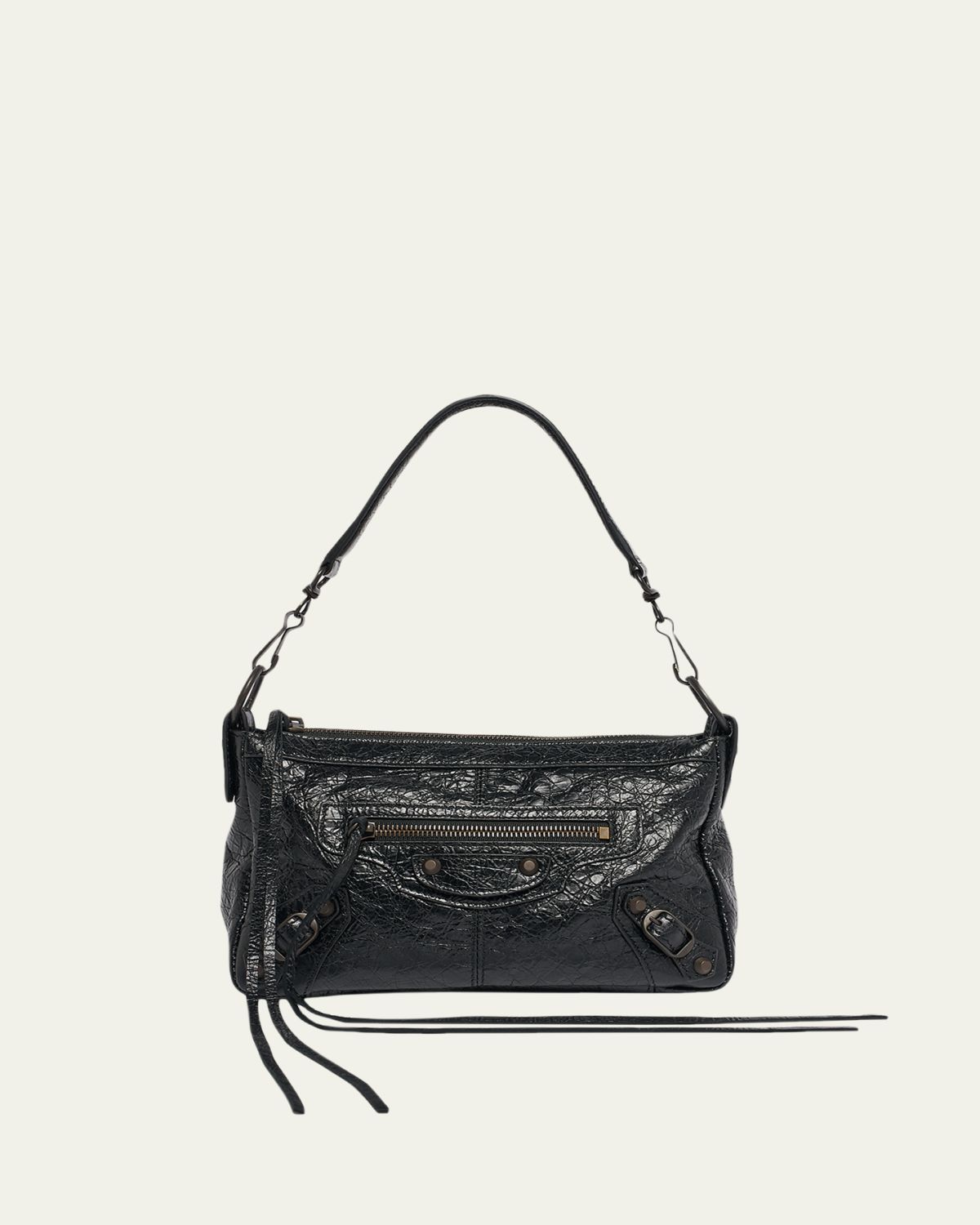 Balenciaga Le City Moto Mini Leather Shoulder Bag - Women's Bags