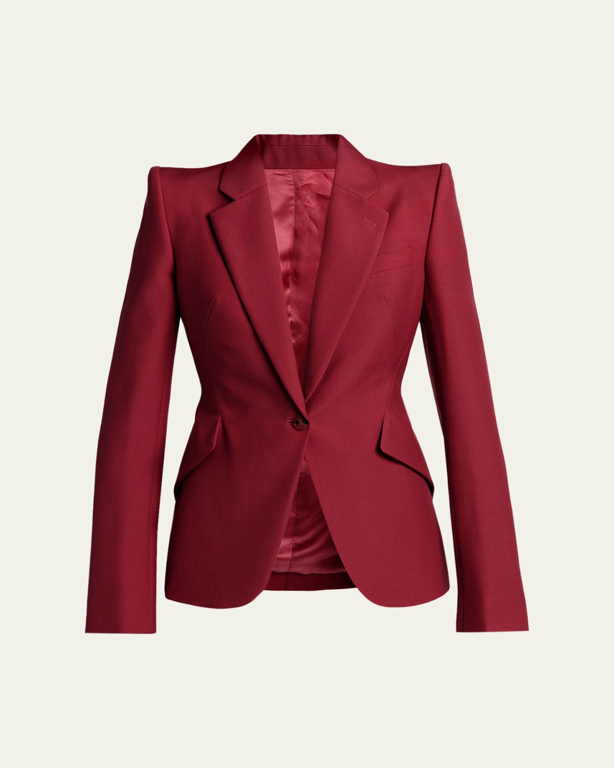 McQueen Certified Wool Mohair Single-Breasted Jacket