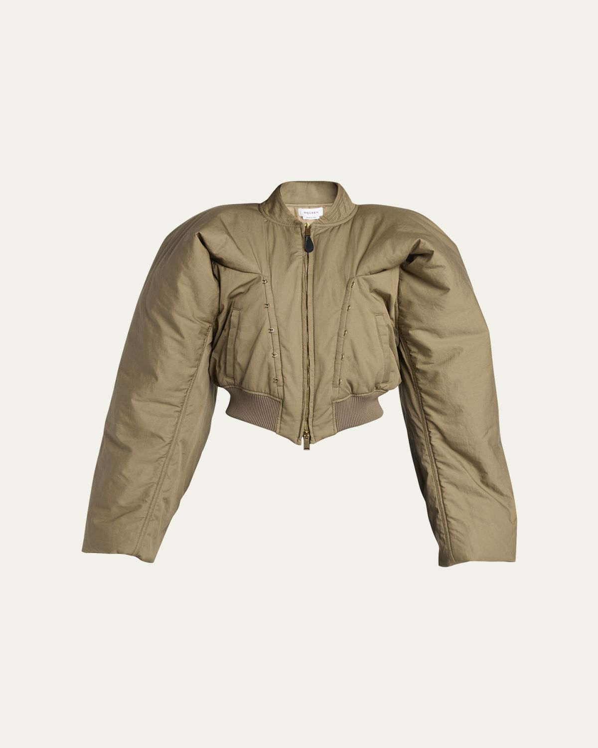 McQueen Cropped Bomber Jacket