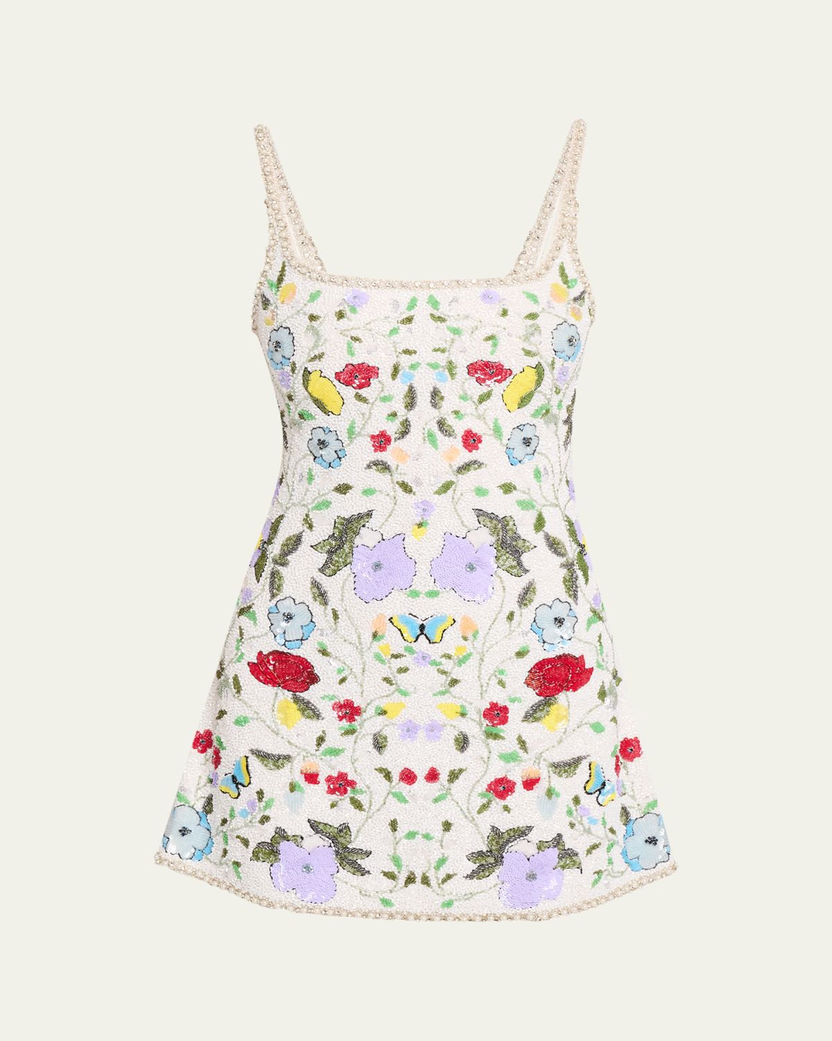 ALICE + OLIVIA Julia Embellished Mini Gown