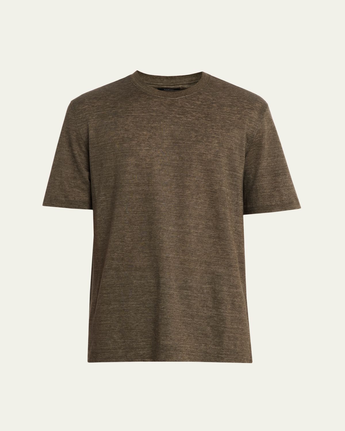 ZEGNA Men's Solid Linen Crewneck T-Shirt